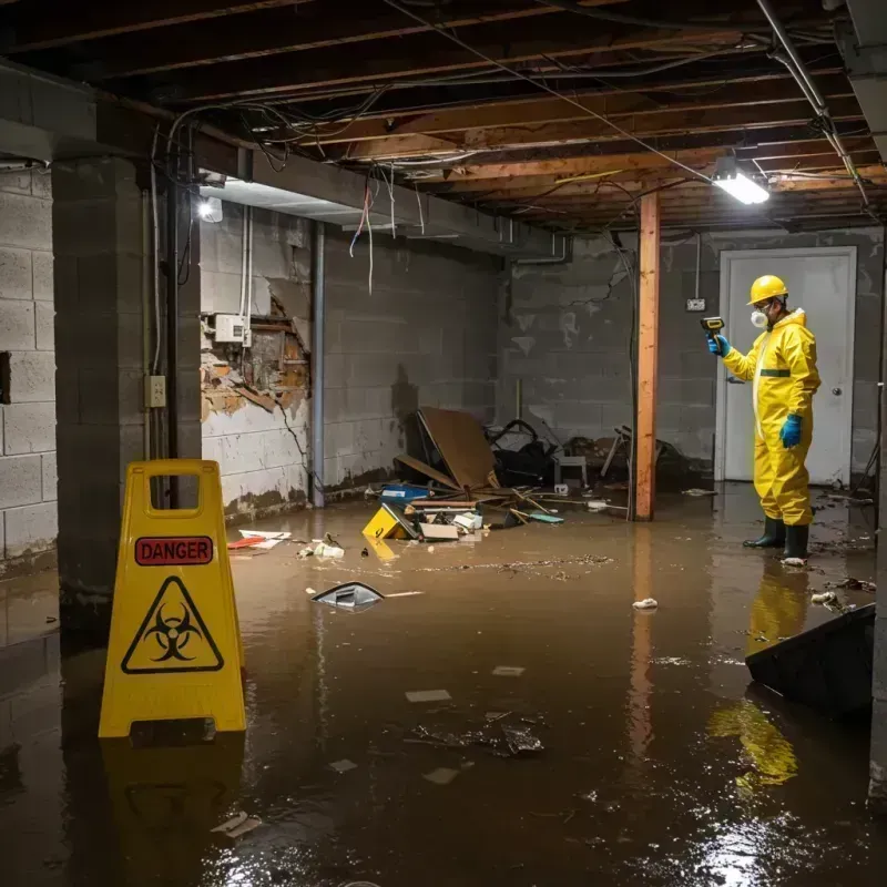 Flooded Basement Electrical Hazard in Lake Lotawana, MO Property