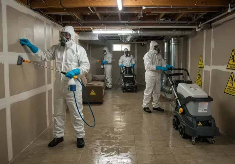 Basement Moisture Removal and Structural Drying process in Lake Lotawana, MO